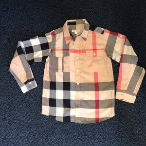 Boys Burberry long sleeve dress shirt